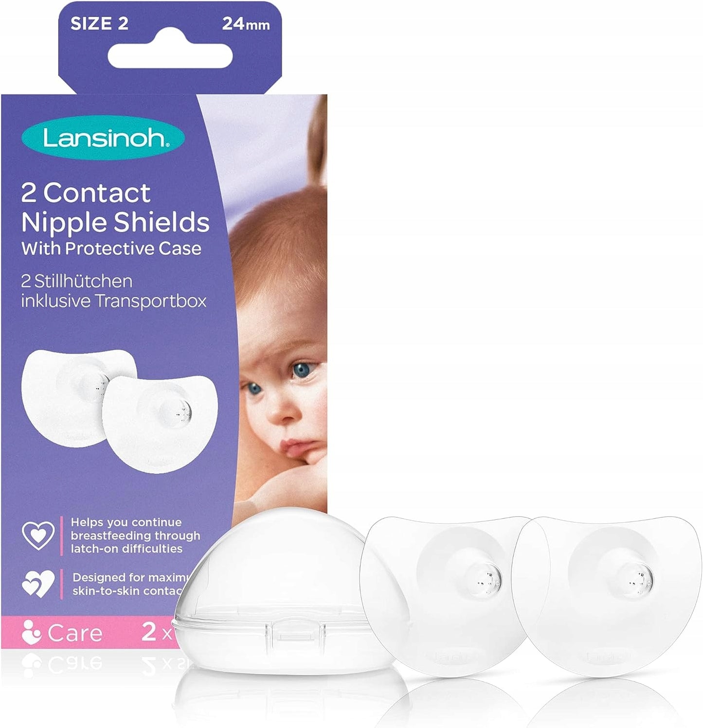 LANSINOH protecții pentru mameloane, mărimea 2, 24 mm