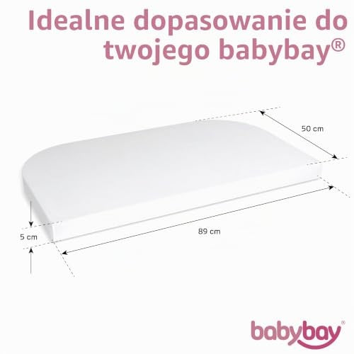 BABYBAY Deluxe Organic lepedő 89x50 cm fehér