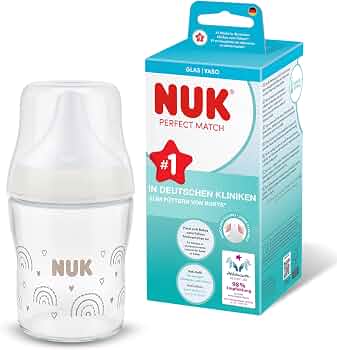 NUK Perfect Match butelka antykolkowa szklana 120 ml 0+
