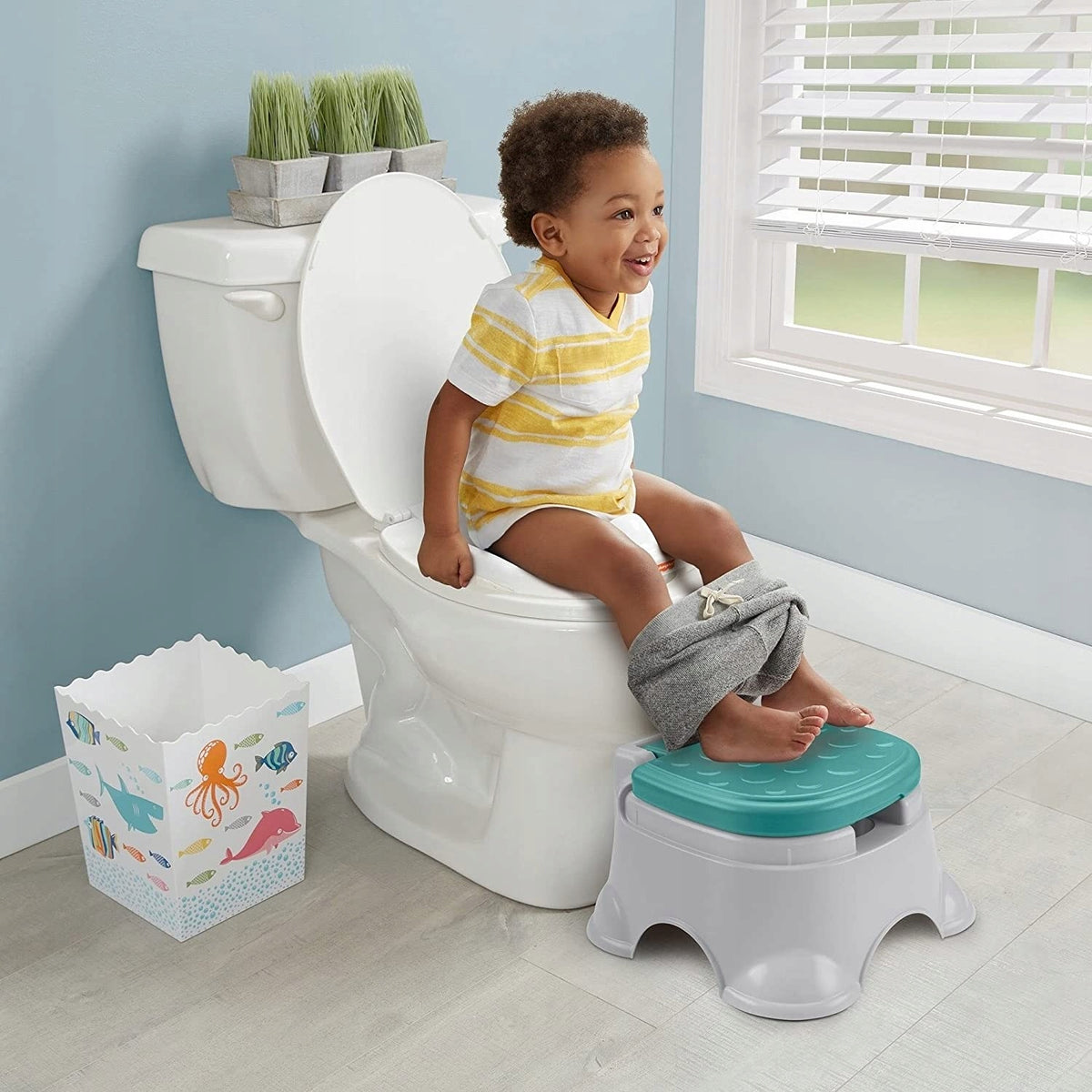 FISHER-PRICE 3 az 1-ben bili, fellépő és WC-szűkítő