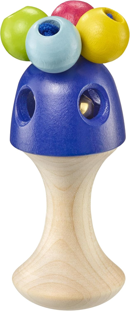 SELECTA Girali Colori drewniany chwytak z dzwoneczkami 4,5 x 11 cm