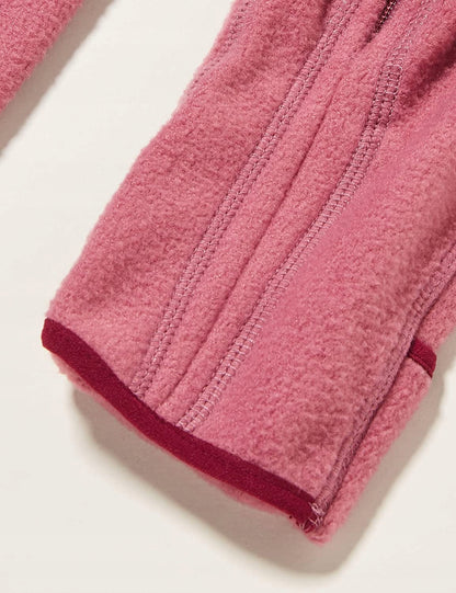 HOPPEDIZ fleece overall with fold-over sleeves and legs