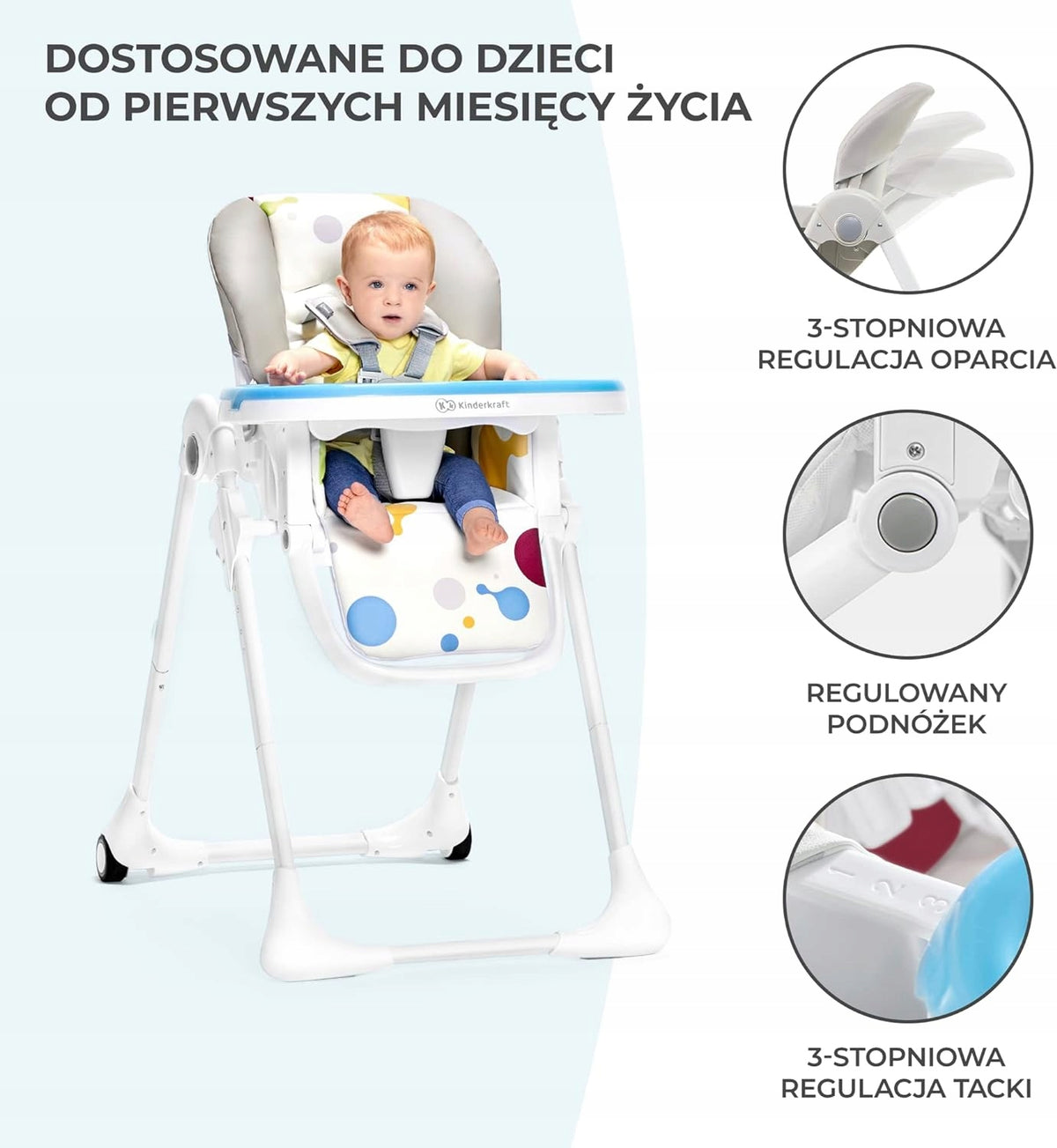 KINDERKRAFT YUMMY high chair for feeding
