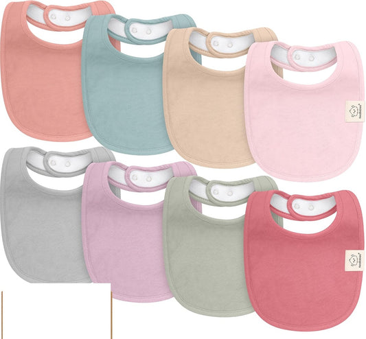 KEABABIES baberos con broche 0-24 meses x8