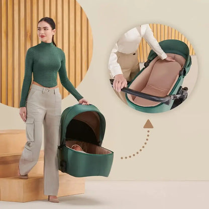 KINDERKRAFT PRIME2 PRO 3w1 wózek wielofunkcyjny do 22kg + fotelik MINK PRO – SANDROSE BEIGE – zdjęcie 10