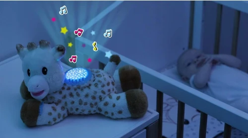 Sophie la Girafe plüss projektoros altatódal lejátszó