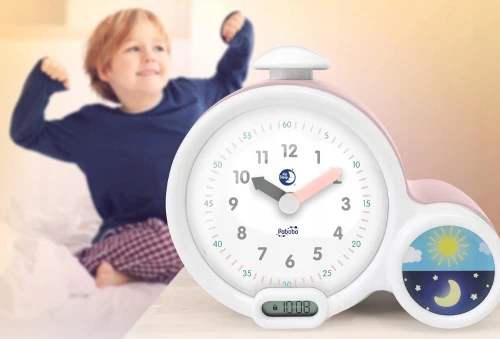PABOBO Kid'Sleep OKTATÓS ÉBRESZTŐÓRA rózsaszín