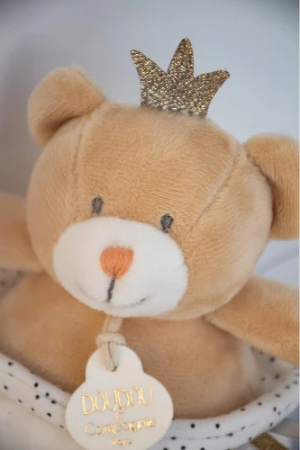 DOUDOU et COMPAGNIE plüssjáték Medve Király 20 cm