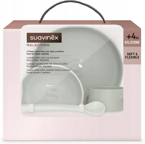 SUAVINEX Selection szilikon étkészlet 4 db-os, 4 hó+