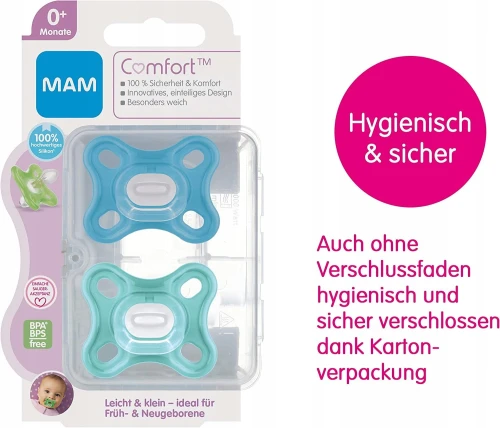 MAM COMFORT cumi koraszülött újszülött x2 0hó+