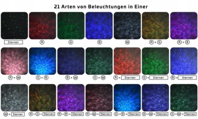 VOKSUN LED Bluetooth csillagvetítő + távirányító