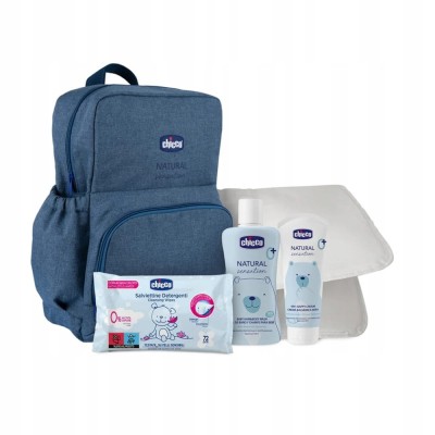 CHICCO Natural pelenkatáska hátizsák és kiegészítők + kozmetikumok
