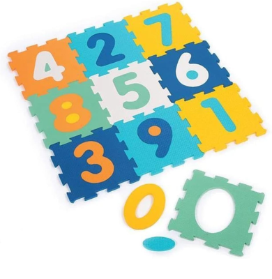LUDI összecsukható puzzle játszószőnyeg 2 az 1-ben számokkal 90x90