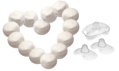 MOM'S PADS bambusz szoptatási betétek x14 + mosózsák, kozmetikai táska