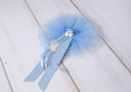 MARELI újszülött masni 32 cm kerámia tüll szatén