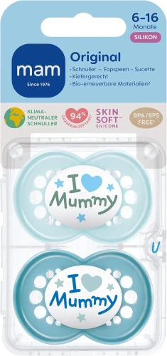 MAM ORIGINAL nyugtató cumi x2 6m+ SZILIKON