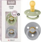 BIBS COLOUR nyugtató cumik 2db-os csomag, kaucsuk, 6 hónapos kortól