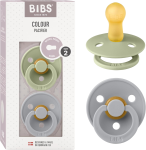 BIBS COLOUR nyugtató cumik 2db-os csomag, kaucsuk, 6 hónapos kortól
