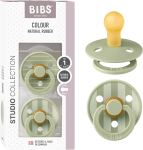 BIBS COLOUR STUDIO nyugtató cumik 2db-os csomag, kaucsuk, 0-6 hónapos