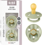 BIBS COLOUR STUDIO nyugtató cumik 2db-os csomag, kaucsuk, 0-6 hónapos