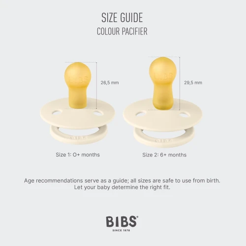 BIBS COLOUR STUDIO nyugtató cumik 2db-os csomag, kaucsuk, 0-6 hónapos