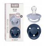 BIBS DE LUX nyugtató cumik, kerek, 2 db-os csomag, 0-3 év, SZILIKON