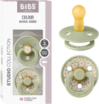 BIBS COLOUR STUDIO nyugtató cumik 2db-os csomag, kaucsuk, 6-18 hónap