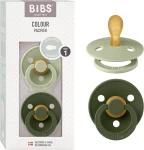 BIBS COLOUR nyugtató cumik 2db-os csomag, kaucsuk, 0–6 hónap, szimmetrikus