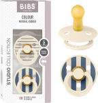 BIBS COLOUR STUDIO nyugtató cumik 2db-os csomag, kaucsuk, 6-18 hónapos