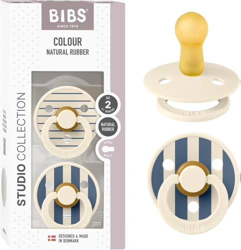 BIBS COLOUR STUDIO nyugtató cumik 2db-os csomag, kaucsuk, 6-18 hónapos