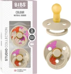 BIBS COLOUR STUDIO nyugtató cumik 2db-os csomag, kaucsuk, 6–18 hónap