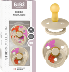 BIBS COLOUR STUDIO nyugtató cumik 2db-os csomag, kaucsuk, 6-18 hónap