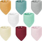 LULU MOON muszlin előke bandana patenttal 0-36 hó x8