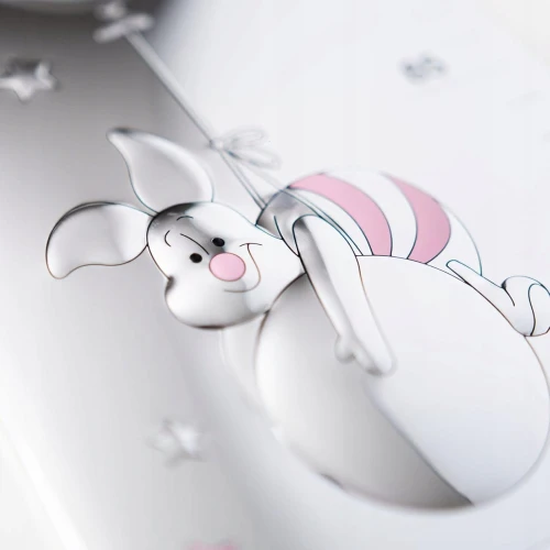 VALENTI Disney Micimackó magasságmérő ezüstből és fából 140 cm