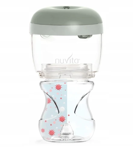 NUVITA MellyPlus 2 hordozható UV sterilizáló cumikhoz és cumisüvegekhez, 2 perc