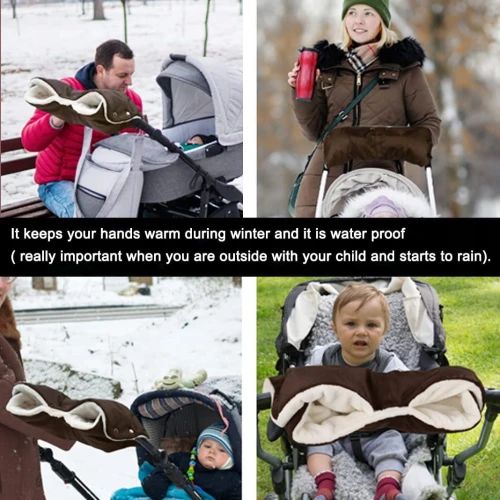 Vízálló, polárral bélelt babakocsi kézmelegítő