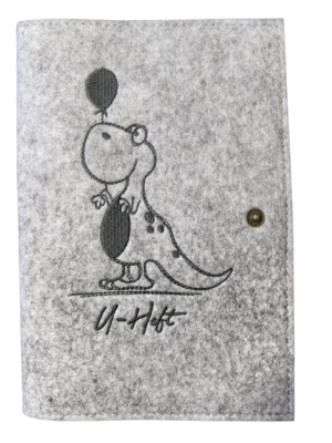 LUXDAG filc terhességi kártyatartó tok DINÓ 15,5 x 23 cm