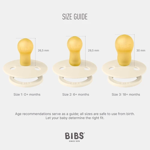 BIBS COLOUR nyugtató cumik 2db-os csomag, kaucsuk, 0-6 hónapos