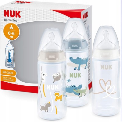 NUK No Colic cumisüveg szett 3x 300 ml 0-6