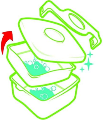 LUNCHBOX uzsonnás doboz két rekesszel 1,4l
