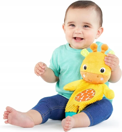 BRIGHT STARTS Snuggle&Teethe plüss zsiráf rágókákkal