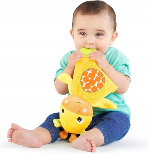 BRIGHT STARTS Snuggle&Teethe plüss zsiráf rágókákkal