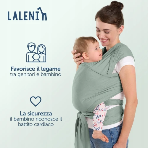 LALENI rugalmas babahordozó kendő 15 kg-ig