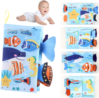 DEARBAG Sea Tails érzékszervi könyv FÜGGŐ 6 hó+