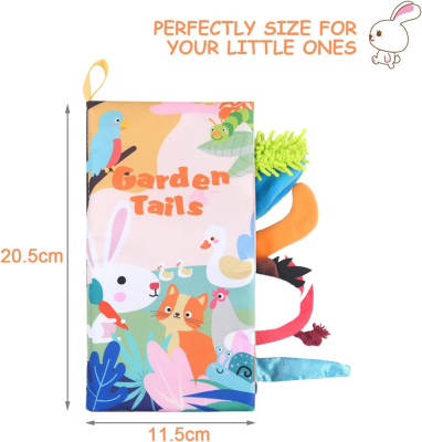 VICLOON Garden Tails érzékszervi könyv FÜGGŐ 6 hó+