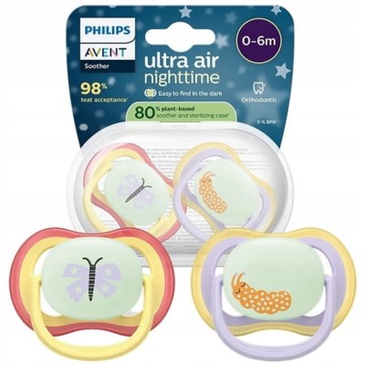 PHILIPS AVENT Ultra Air Night cumik x 2 0-6 hó VILÁGÍT A SÖTÉTBEN