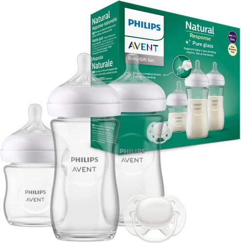 PHILIPS AVENT Natural Response 3 darabos üveg cumisüveg szett + cumi