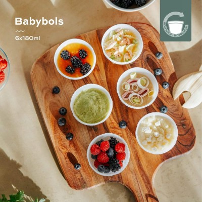 BABYMOOV Babybols tárolóedények 6 x 180 ml ECO bio-anyag