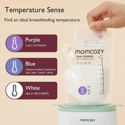 MOMCOZY Anyatejtároló Zacskók 120db 250ml ÉRZÉKELŐ