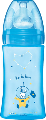 DODIE cumisüveg 270 ml, 2-es méretű közepes folyású cumi, 0-6 hónap, NYÚL